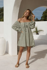 Easy Moments Long Sleeve Mini Dress Green