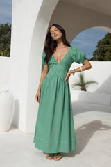 Careful Thinking Maxi Dress Green