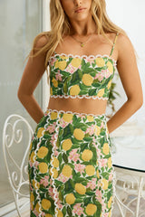 Capri Calling Crop Top Yellow