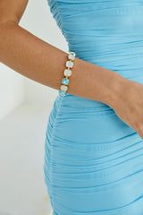 18k Gold Plated Mermaid Gems Bracelet Gold