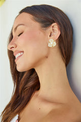 18k Gold Plated Soft Petals Earrings Gold