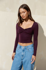 Roam Free Forever Long Sleeve Top Purple
