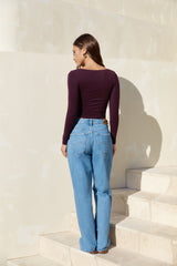 Roam Free Forever Long Sleeve Top Purple