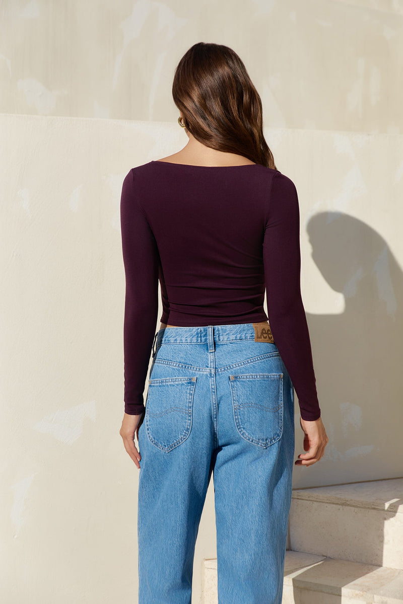 Roam Free Forever Long Sleeve Top Purple