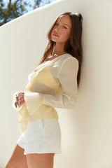 Peaceful Days Long Sleeve Top Yellow