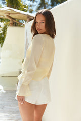 Peaceful Days Long Sleeve Top Yellow