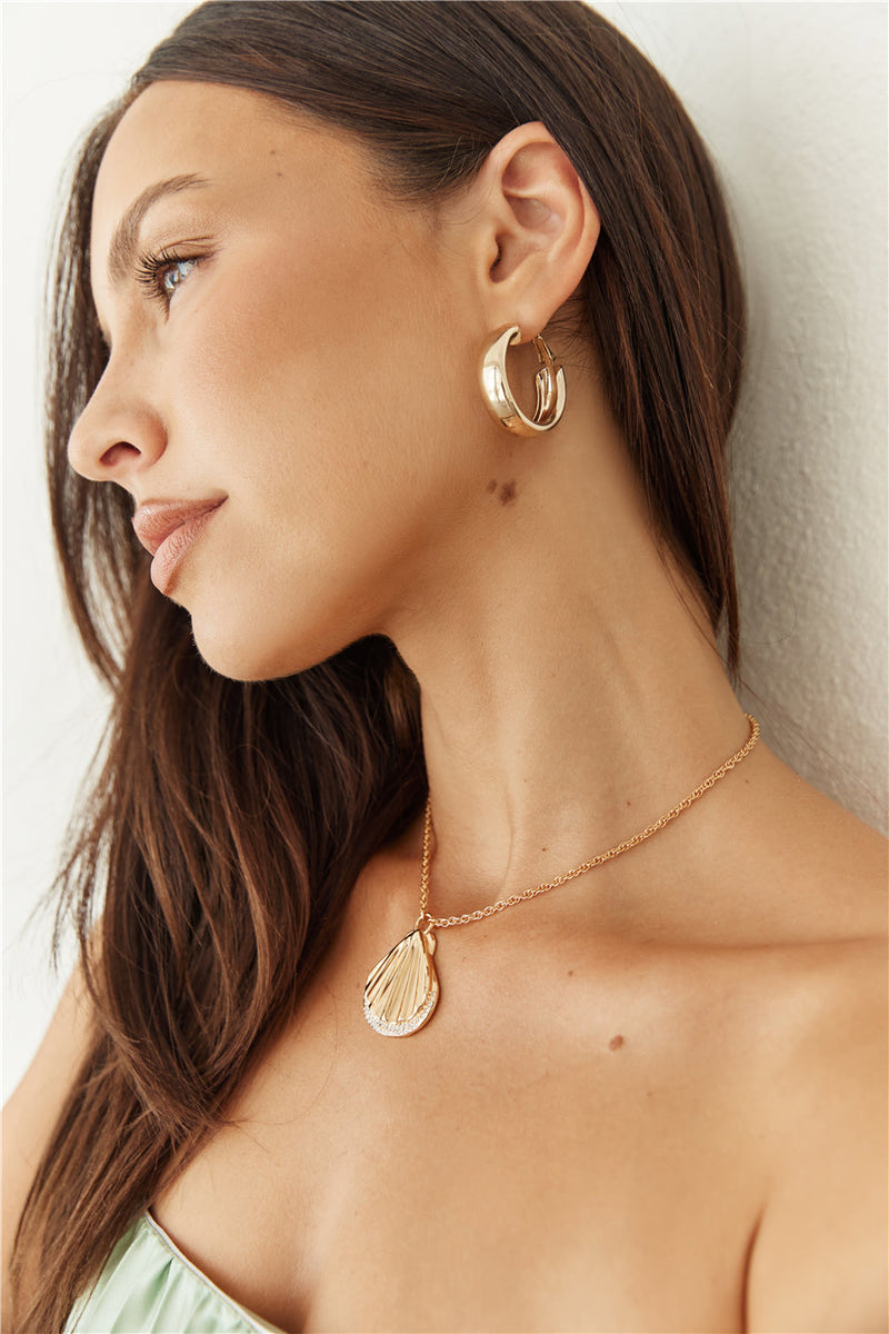 18k Gold Plated Seashore Necklace Gold