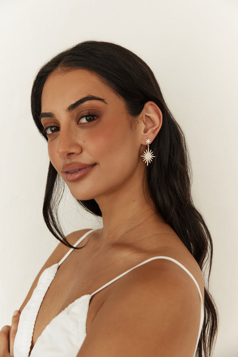 18k Gold Plated Under Stars Earrings Gold