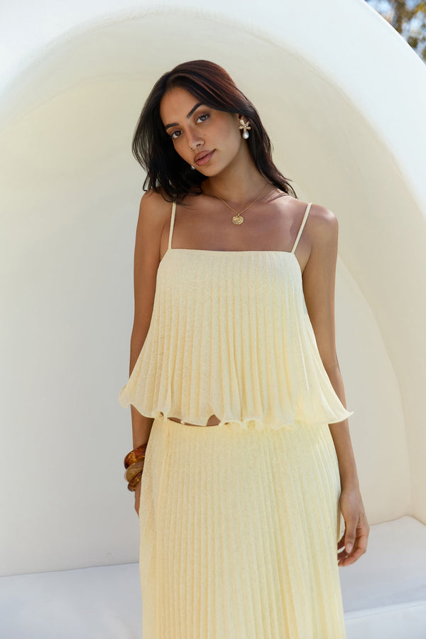 Basking Sunshine Crop Top Yellow