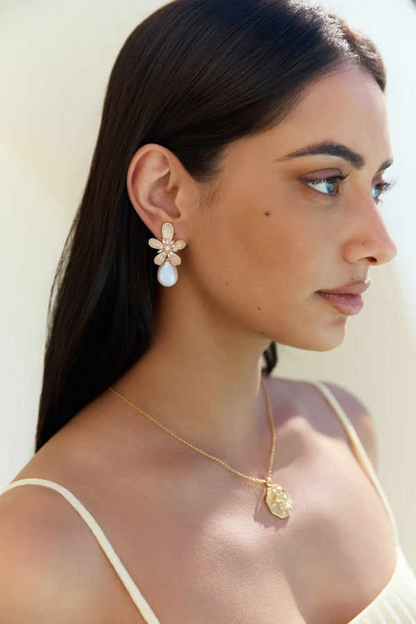 18k Gold Plated Sunlit Siren Earrings Gold