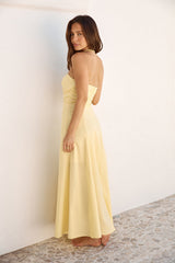Sunshine Bliss Strapless Maxi Dress Yellow