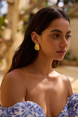 18k Gold Plated Wine And Dine Earrings Gold