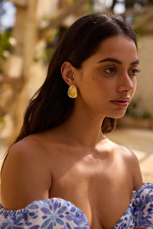 18k Gold Plated Wine And Dine Earrings Gold