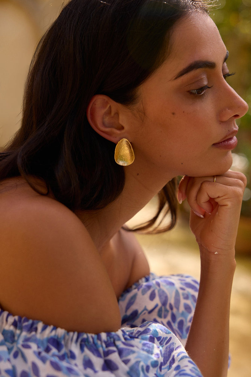 18k Gold Plated Wine And Dine Earrings Gold