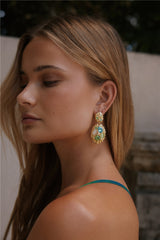 18k Gold Plated Ocean Glimmer Earrings Gold