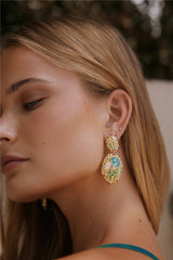 18k Gold Plated Ocean Glimmer Earrings Gold