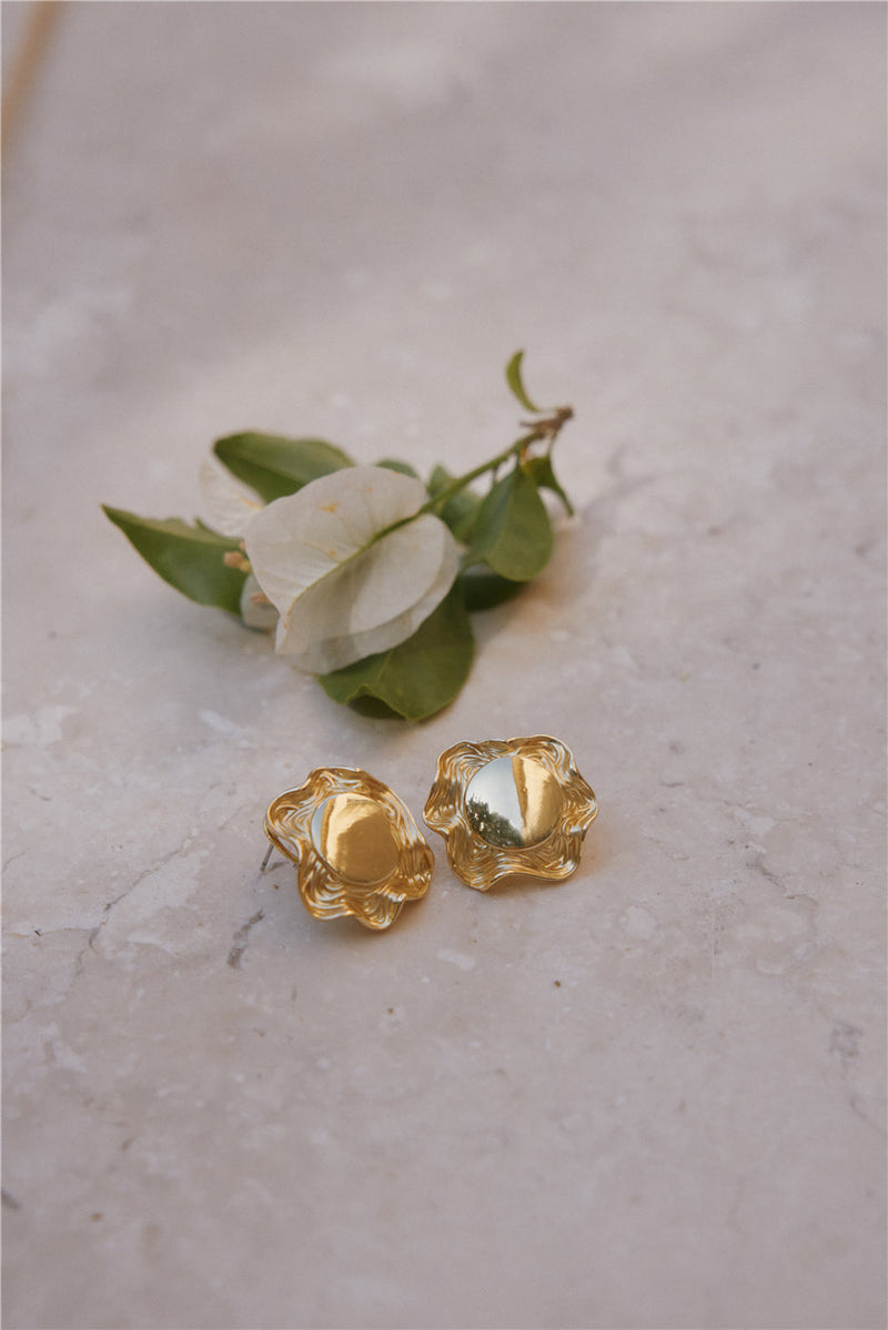 18k Gold Plated Soliel Earrings Gold