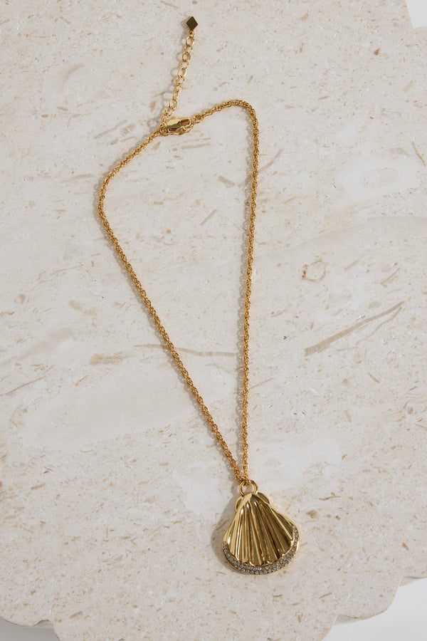 18k Gold Plated Seashore Necklace Gold
