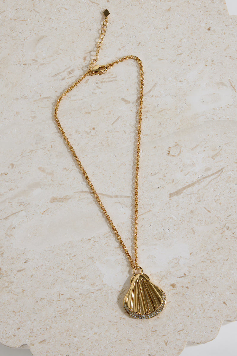 18k Gold Plated Seashore Necklace Gold