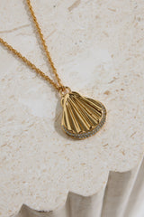 18k Gold Plated Seashore Necklace Gold