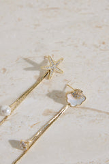 18K Gold Plated Endless Shore Earrings Gold