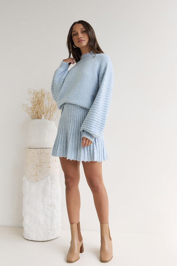 Season Of Dreams Knit Sweater Blue
