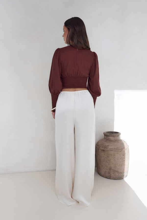 Brush Of Luck Long Sleeve Top Brown