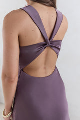 Island Reverie Satin Maxi Dress Purple