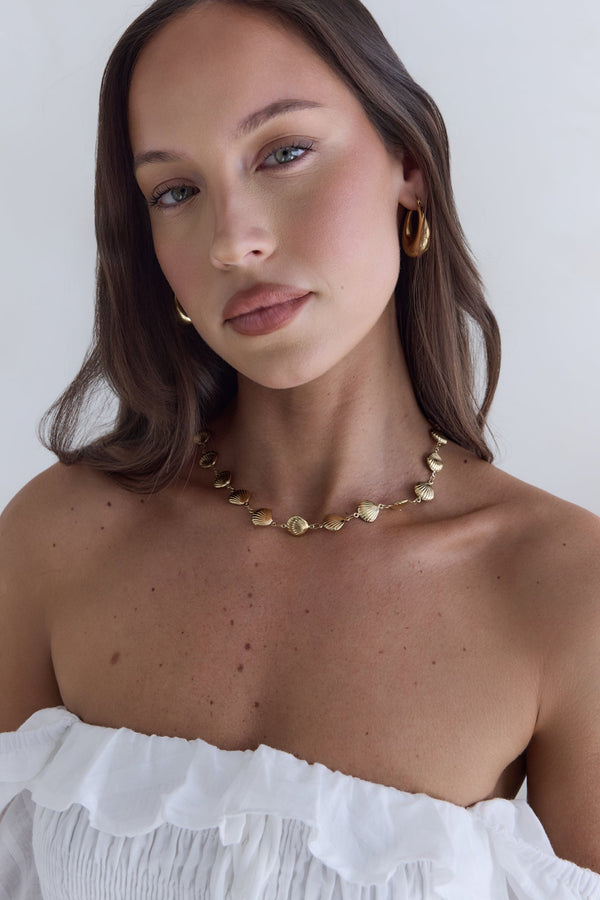 Wave Kissed Necklace Gold