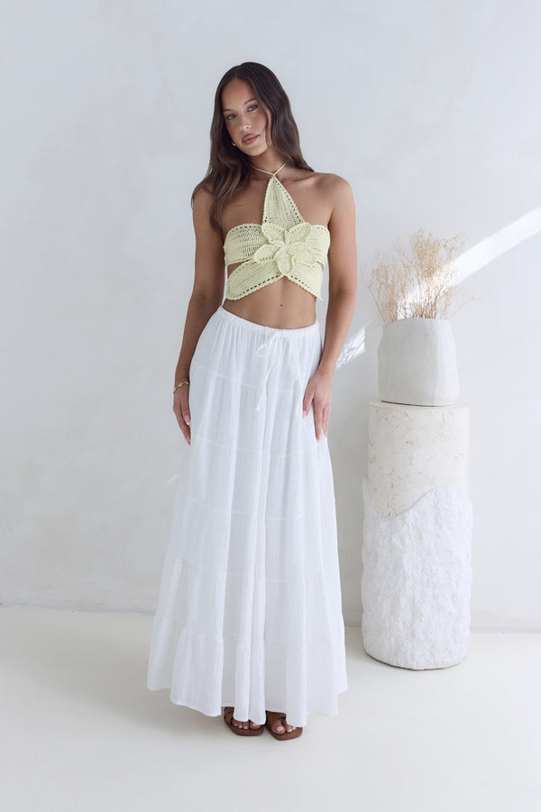 Monte Carlo Muse Knit Halter Top Yellow