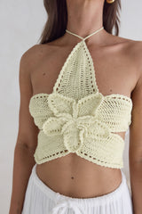 Monte Carlo Muse Knit Halter Top Yellow