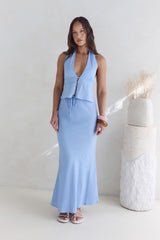 Aquatic Wonder Maxi Skirt Blue