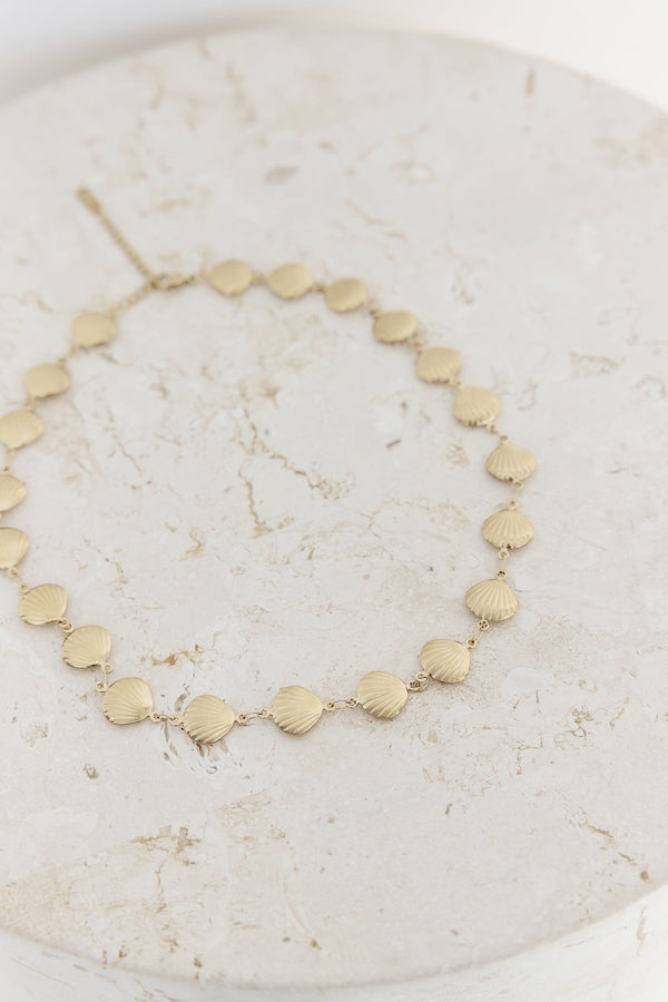 Wave Kissed Necklace Gold