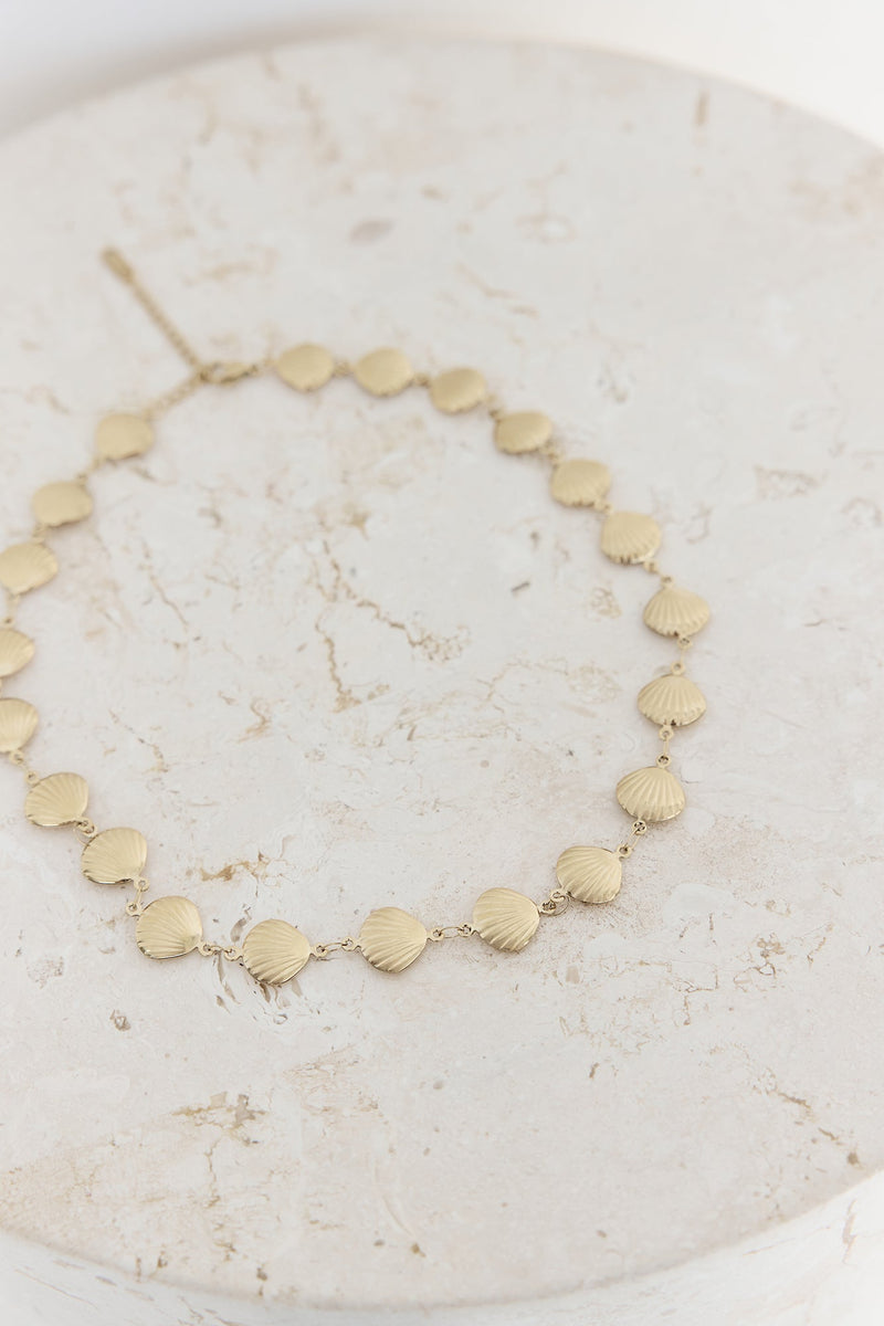 Wave Kissed Necklace Gold