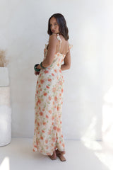 Glimmer Glide Maxi Dress Orange