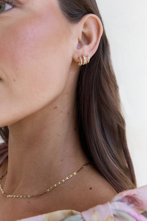 Levelled Soul Earrings Gold
