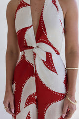 Arlette Halter Jumpsuit Arlette Red
