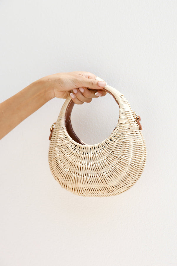 Gianna Handle Bag Natural Rattan