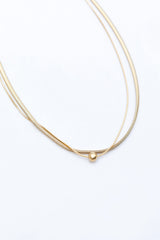 Coasted Gem Necklace Gold