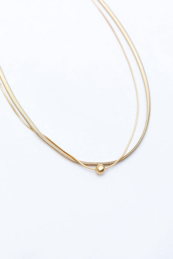 Coasted Gem Necklace Gold
