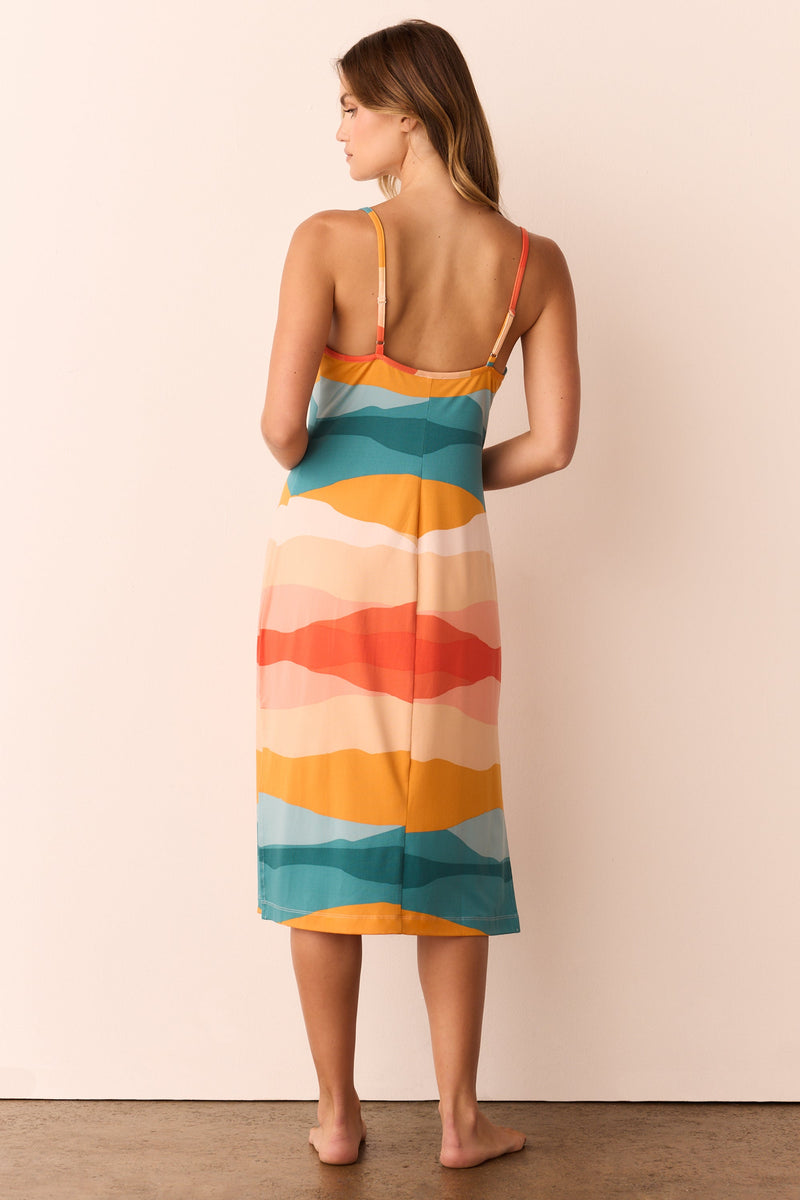 Chanelle Cloud Jersey Slip Dress in Sunset