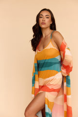 Chanelle Cloud Jersey Slip Dress in Sunset