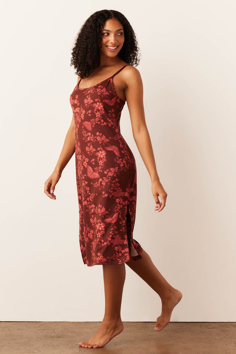 Chanelle Cloud Jersey Slip Dress in Botanical