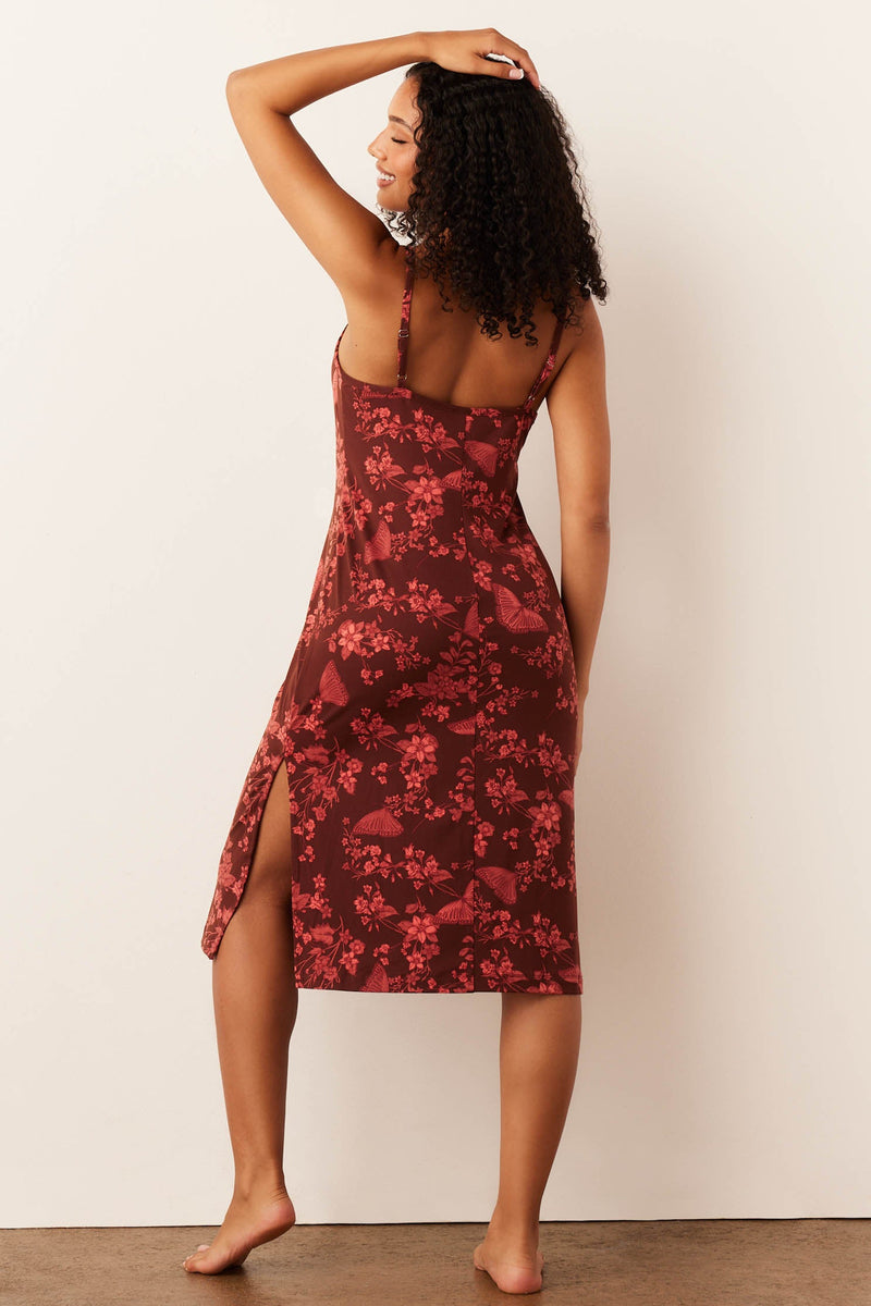 Chanelle Cloud Jersey Slip Dress in Botanical