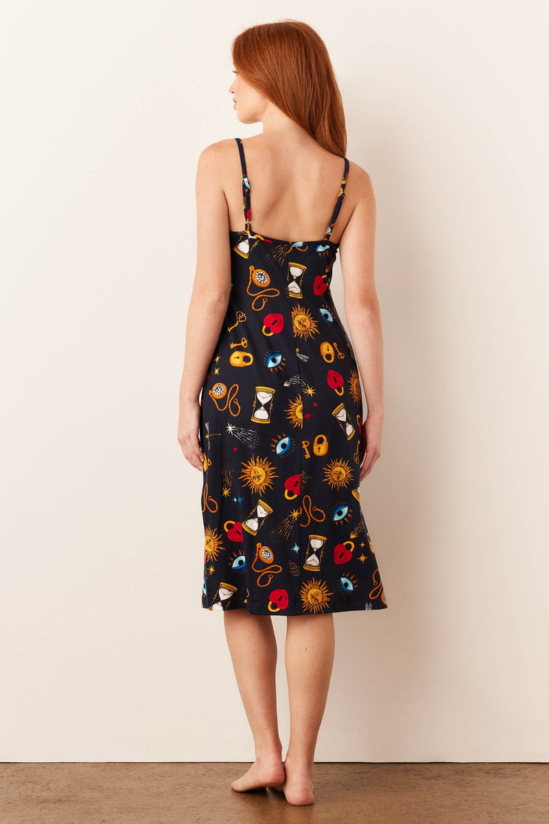 Chanelle Cloud Jersey Slip Dress in Mystic