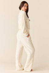Felicia Cloud Fleece Half Zip in Meringue
