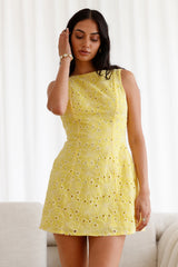 Wonderous Moment Mini Dress Yellow