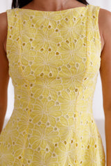 Wonderous Moment Mini Dress Yellow