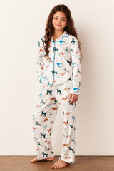 Alex Cloud Jersey Tween PJ Set in Aprés Pups
