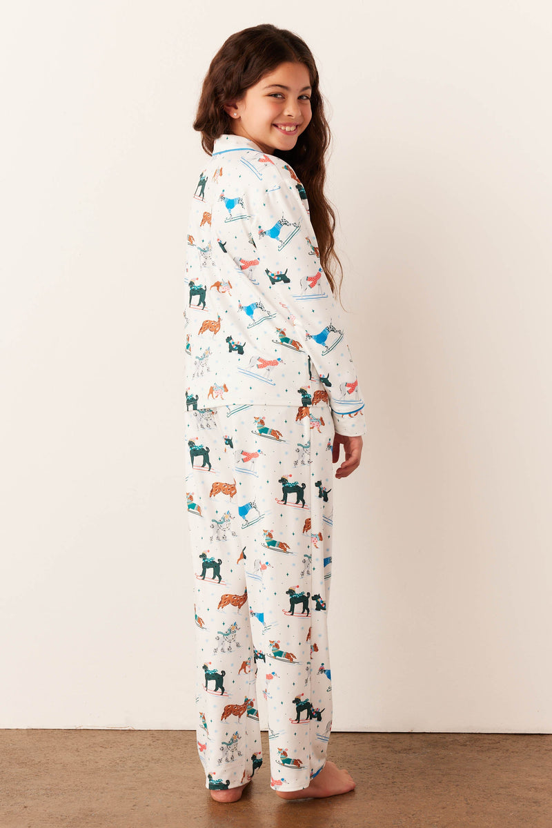 Alex Cloud Jersey Tween PJ Set in Aprés Pups